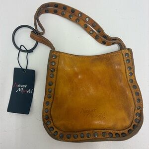 Never Mind! NMBGR108MUS Genuine Cowhide Leather Hobo Purse